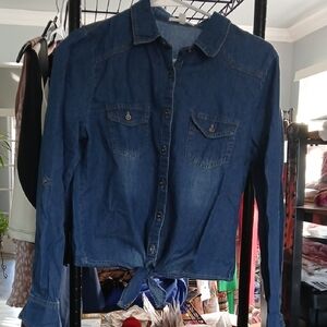 Denim Button-Up Shirt